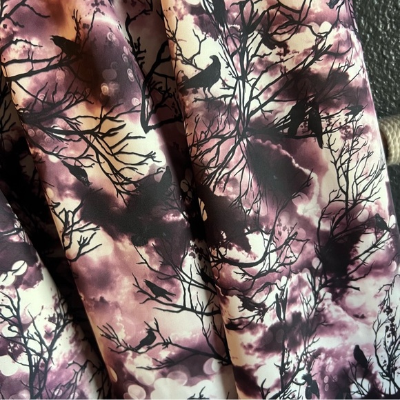 Hot Topic Dress Raven & Branch Mini Fit & Flare Size Small Gothic Whimsigoth - Picture 3 of 5